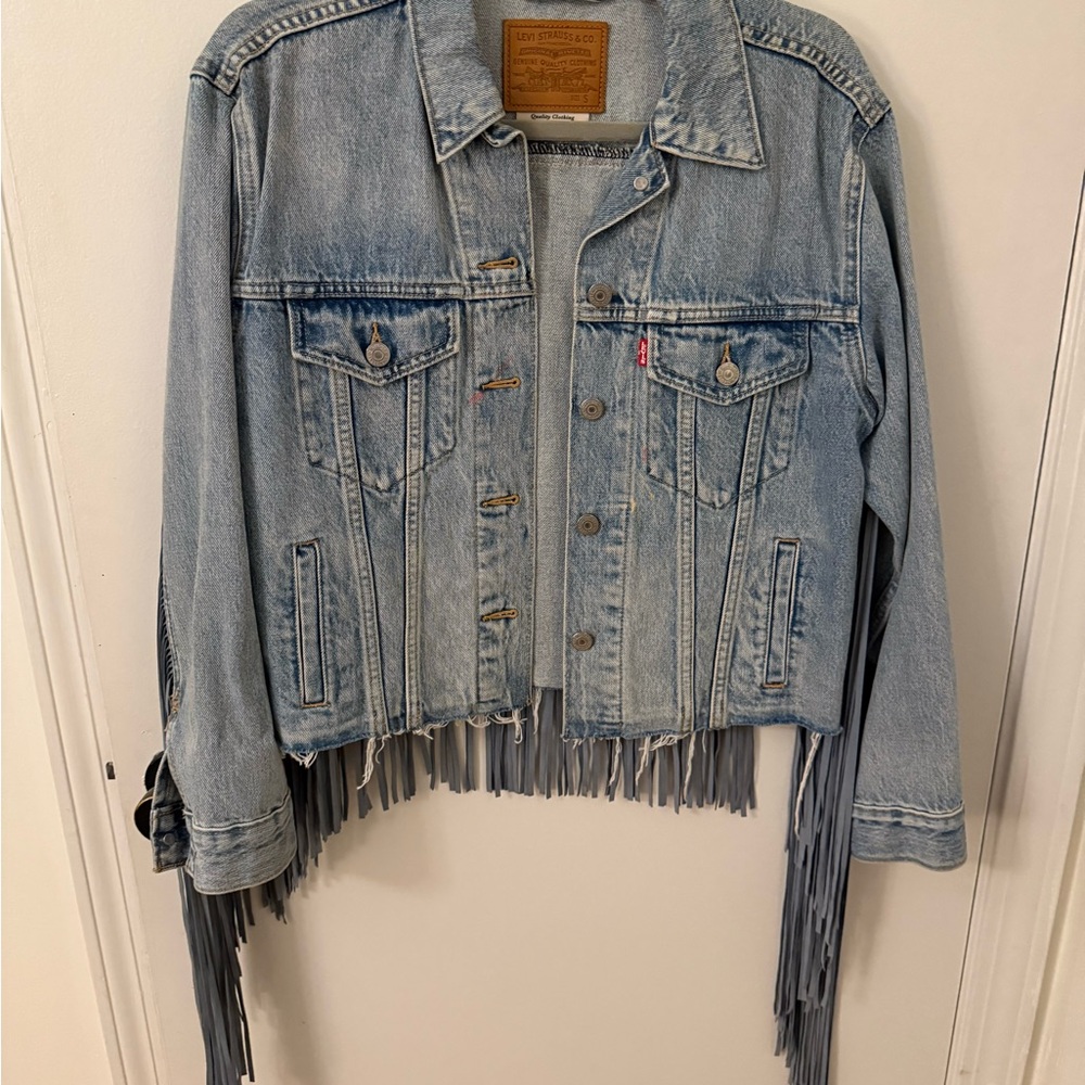 Levi's Blue Denim Jacket with Fringe
